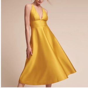 BHLDN Shelby dress in yellow